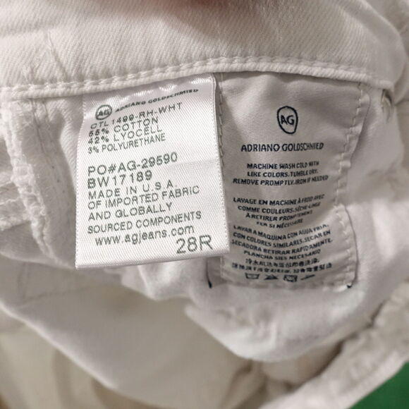 ADRIANO GOLDSCHMIED THE MIDDI ANKLE WHITE DENIM JEANS WOMENS SZ 28 28R - Picture 13 of 15